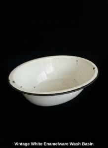Vintage-White-Enamelware-Wash-Basin