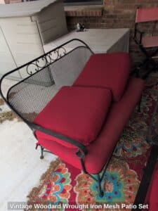 Vintage-Woodard-Wrought-Iron-Mesh-Patio-Set-second-image