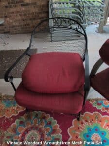 Vintage-Woodard-Wrought-Iron-Mesh-Patio-Set-third-image