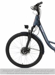 Viribus-Adult-Tricycle-Speed-Wheel-Beach-Cruiser-Bike-Trike-for-Men-Women-Black-second-image