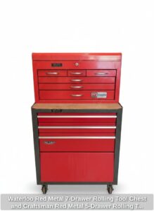 Waterloo-Red-Metal-Drawer-Rolling-Tool-Chest-and-Craftsman-Red-Metal-Drawer-Rolling-Tool-Cabinet