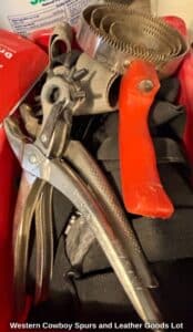 Western-Cowboy-Spurs-and-Leather-Goods-Lot