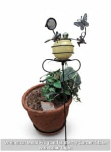 Whimsical-Metal-Frog-and-Butterfly-Garden-Stake-with-Solar-Light