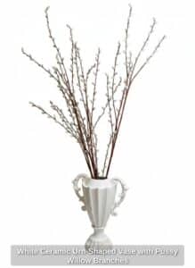 White-Ceramic-Urn-Shaped-Vase-with-Pussy-Willow-Branches
