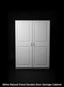 White-Raised-Panel-Double-Door-Storage-Cabinet