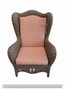 Wicker-Wingback-Armchair-with-Pink-Cushion