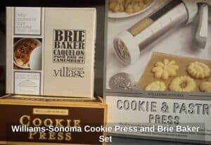 Williams-Sonoma-Cookie-Press-and-Brie-Baker-Set
