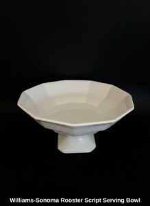 Williams-Sonoma-Rooster-Script-Serving-Bowl