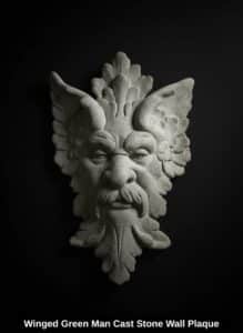 Winged-Green-Man-Cast-Stone-Wall-Plaque