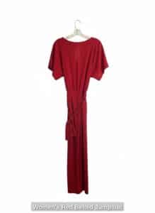 Womens-Red-Belted-Jumpsuit