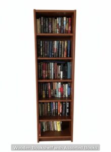 Wooden-Bookshelf-with-Assorted-Books