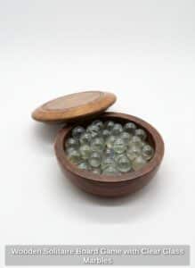 Wooden-Solitaire-Board-Game-with-Clear-Glass-Marbles