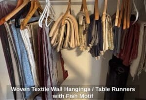 Woven-Textile-Wall-Hangings-or-Table-Runners-with-Fish-Motif