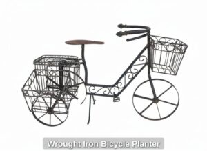 Wrought-Iron-Bicycle-Planter