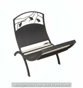 Wrought-Iron-Leaf-Motif-Plant-Stand