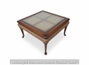 Wrought-Iron-and-Rattan-Coffee-Table-second-image