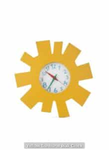 Yellow-Sunburst-Wall-Clock