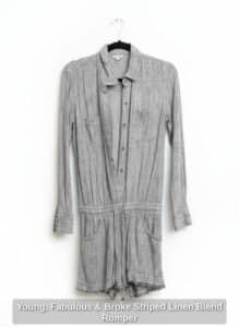 Young-Fabulous-Broke-Striped-Linen-Blend-Romper