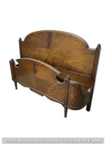 s-Art-Deco-Burl-Walnut-Full-Size-Bed-Frame