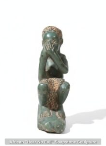African-Hear-No-Evil-Soapstone-Sculpture