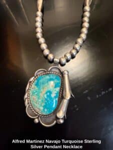Alfred-Martinez-Navajo-Turquoise-Sterling-Silver-Pendant-Necklace-second-image