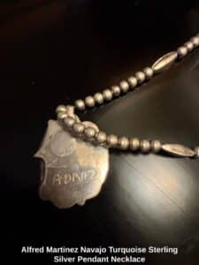 Alfred-Martinez-Navajo-Turquoise-Sterling-Silver-Pendant-Necklace-third-image