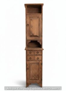 Antique-Pine-Jelly-Cupboard-with-Drawers