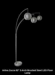 Artiva-Zucca-Arch-Brushed-Steel-LED-Floor-Lamp