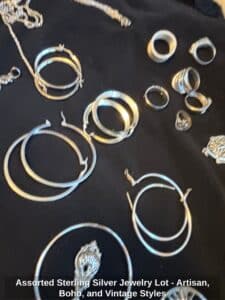 Assorted-Sterling-Silver-Jewelry-Lot-Artisan-Boho-and-Vintage-Styles-second-image