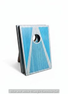 Blue-and-White-Triangle-Cornhole-Set