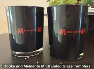 Books-and-Memento-M.-Branded-Glass-Tumblers-third-image