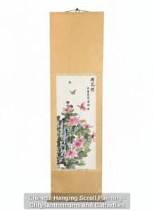 Chinese-Hanging-Scroll-Painting-Chrysanthemums-and-Butterflies