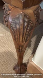 Chippendale-Style-Mahogany-Kneehole-Desk-with-Ball-and-Claw-Feet-third-image