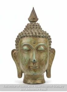Collection-of-Decorative-Asian-Inspired-Statuary-and-Ammonite-Fossil-fourth-image