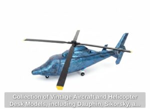 Collection-of-Vintage-Aircraft-and-Helicopter-Desk-Models-including-Dauphin-Sikorsky-and-Concorde-second-image