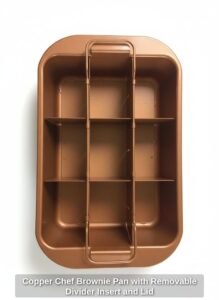 Copper-Chef-Brownie-Pan-with-Removable-Divider-Insert-and-Lid