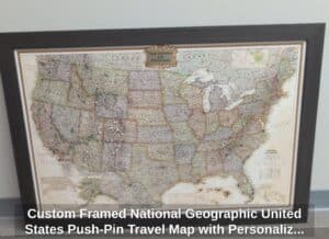 Custom-Framed-National-Geographic-United-States-Push-Pin-Travel-Map-with-Personalized-Plaque