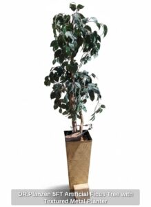 DR.Planzen-FT-Artificial-Ficus-Tree-with-Textured-Metal-Planter