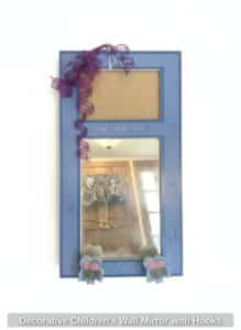 Decorative-Childrens-Wall-Mirror-with-Hooks