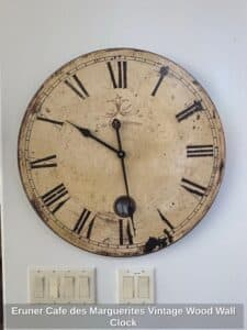 Eruner-Cafe-des-Marguerites-Vintage-Wood-Wall-Clock