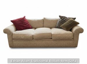Ethan-Allen-Traditional-Rolled-Arm-Sofa