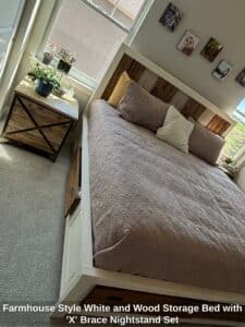 Farmhouse-Style-White-and-Wood-Storage-Bed-with-X-Brace-Nightstand-Set-second-image