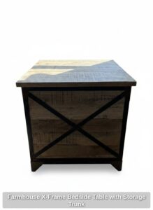Farmhouse-X-Frame-Bedside-Table-with-Storage-Trunk-second-image