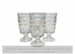 Federal-Glass-Colonial-Iridescent-Goblets-and-Jack-Daniels-Tumblers-second-image