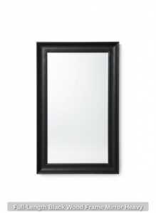 Full-Length-Black-Wood-Frame-Mirror-Heavy-second-image