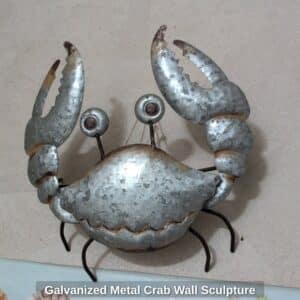 Galvanized-Metal-Crab-Wall-Sculpture