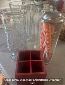 Glass-Straw-Dispenser-and-Kitchen-Organizer-Set