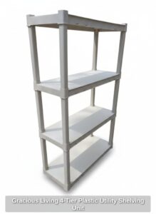 Gracious-Living-Tier-Plastic-Utility-Shelving-Unit