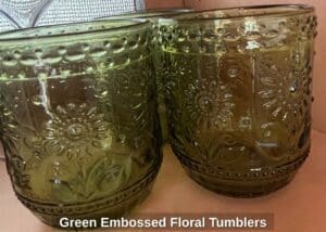 Green-Embossed-Floral-Tumblers