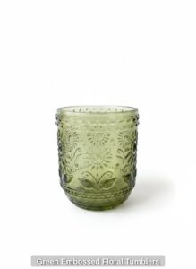Green-Embossed-Floral-Tumblers-second-image